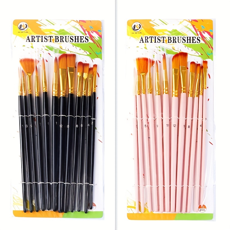 Paint Brush Set - Perfect For Acrylic, Oil, Watercolor, Face