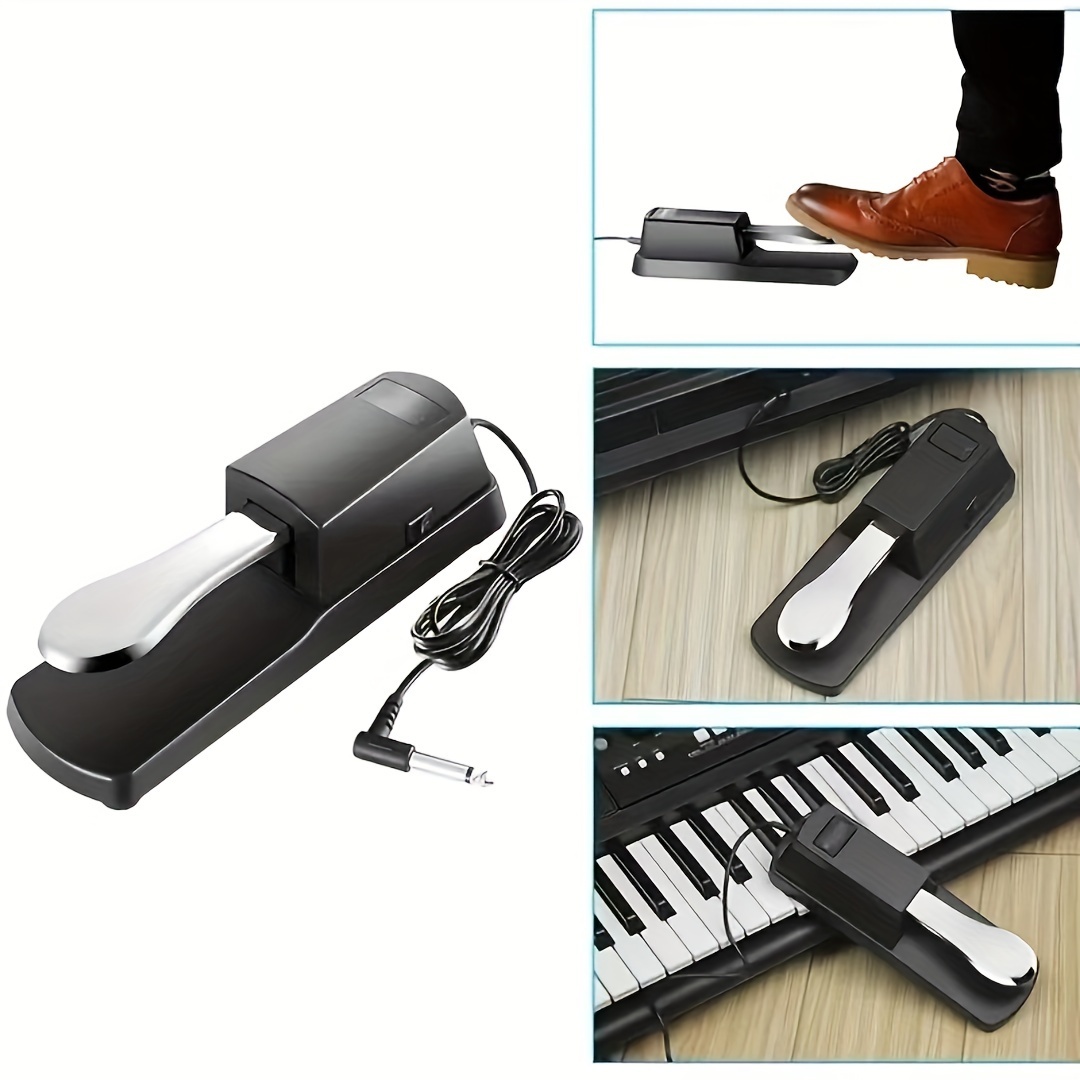  Eastar - Piano de teclado, teclado de 61 teclas para  principiantes/profesionales, piano eléctrico de tamaño completo, teclado  digital de madera clásico con pedal de sostenimiento y soporte de música,  compatible con