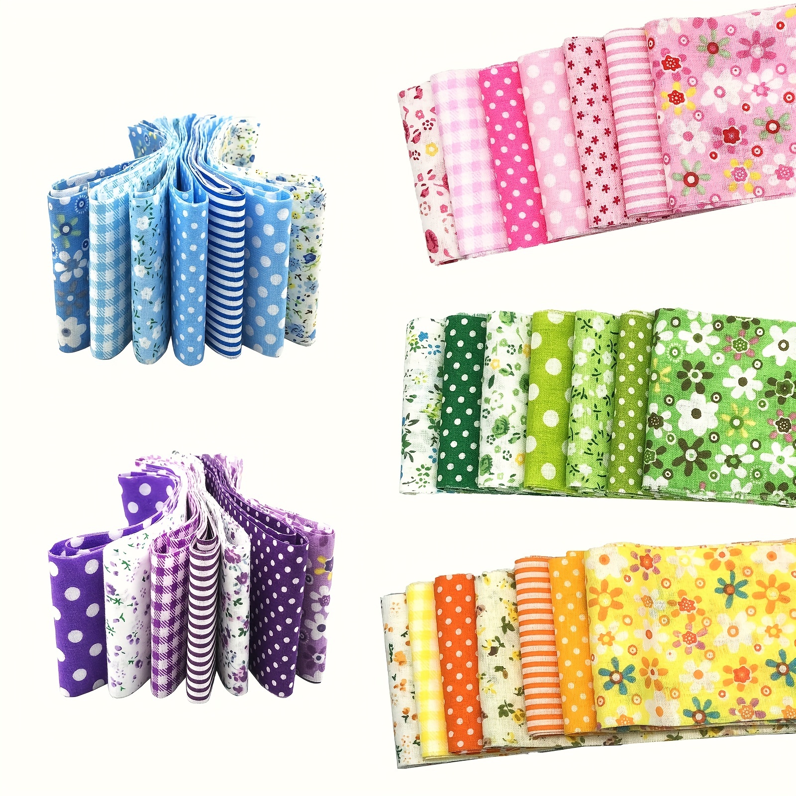 HOT SALE Fabric Strips Roll Jelly Fabric Bundles Fabric Quilting Strips Roll  Up Flower Precut Patchwork