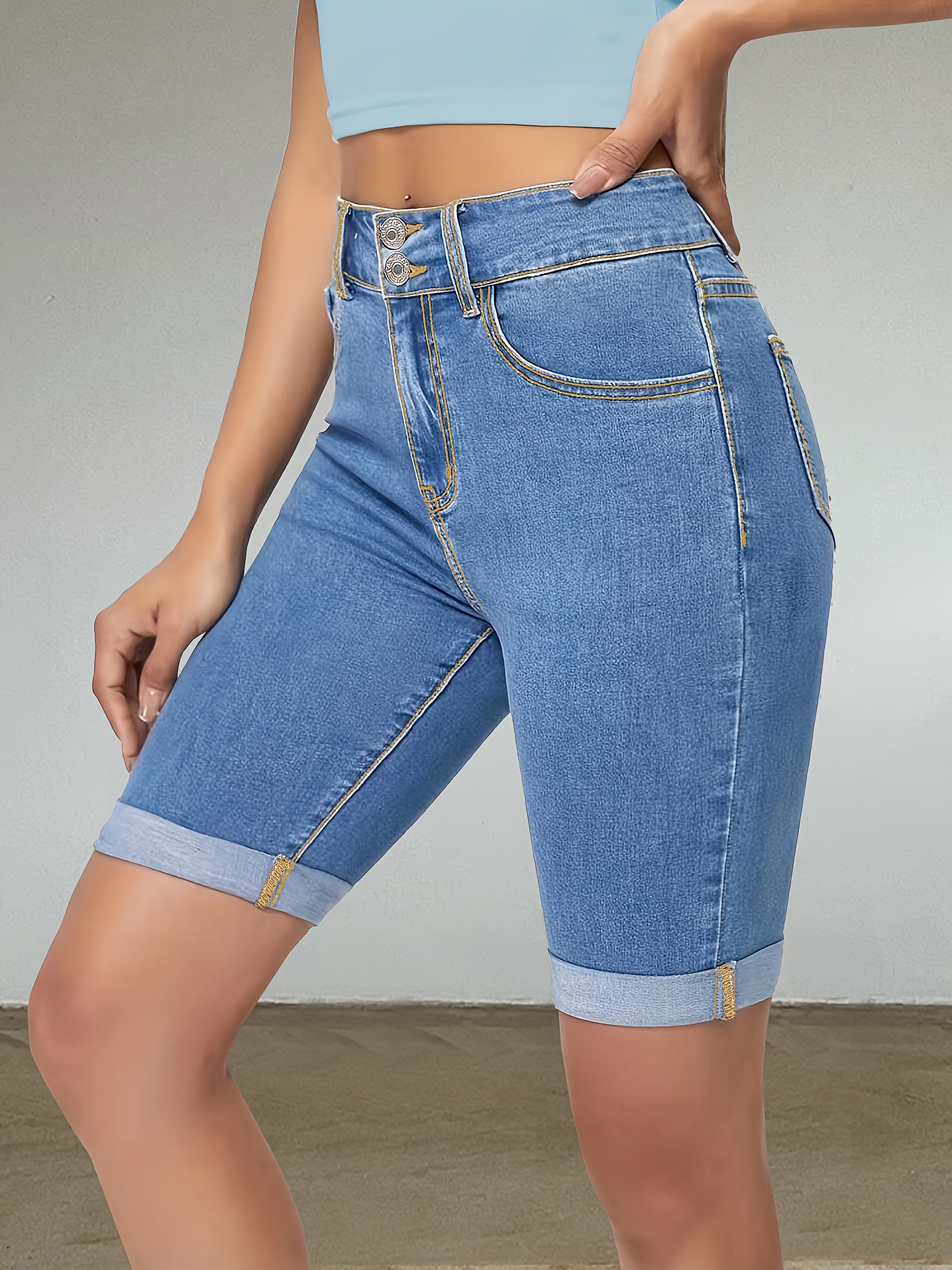 Long Jean Shorts for Women