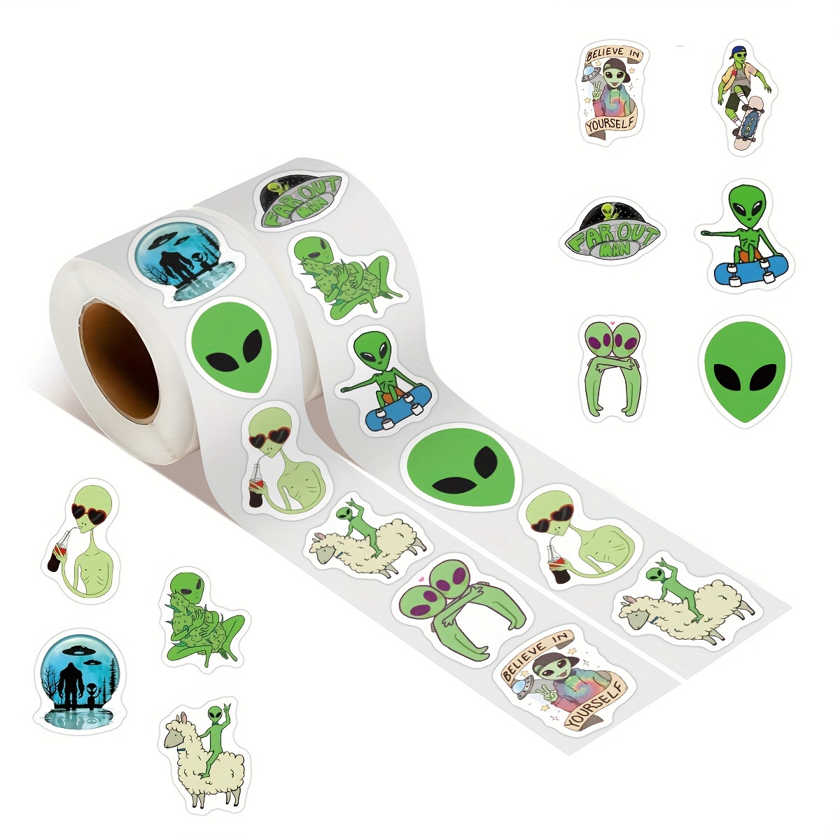 50 Pieza Divertida De Dibujos Animados De La NASA Alien Sticker Pegatinas A  Prueba De Agua Para El Casco Del Coche Taza Calcomanía De Pared