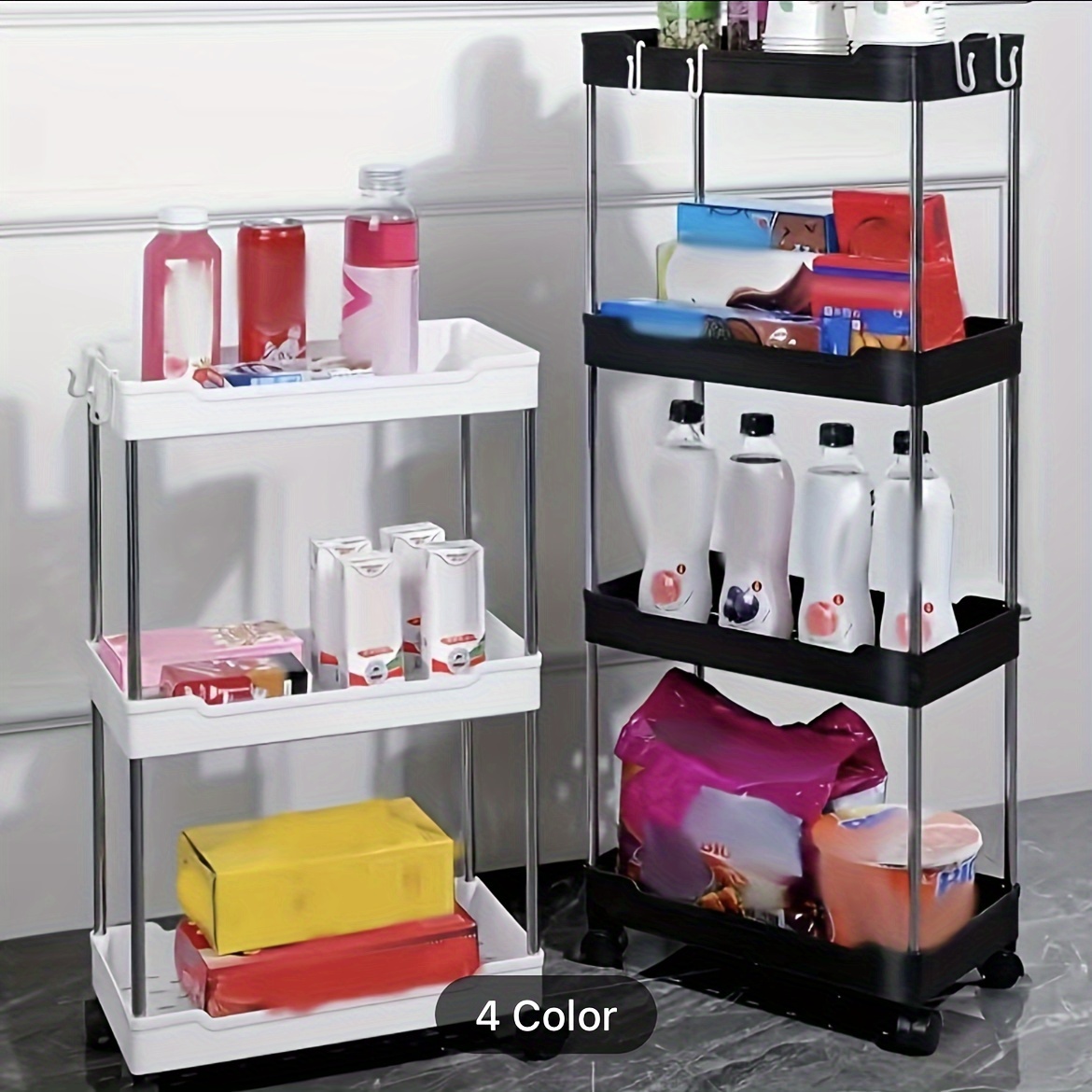 Waterproof Slim Storage Cabinet With Wheels Transparent - Temu