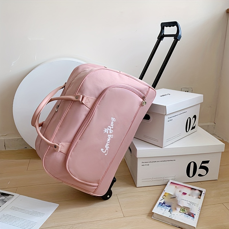 New Retro white pink blue Travel Bag Rolling Luggage sets,13inch Women  Trolley Suitcases vs handbag with Wheel - AliExpress