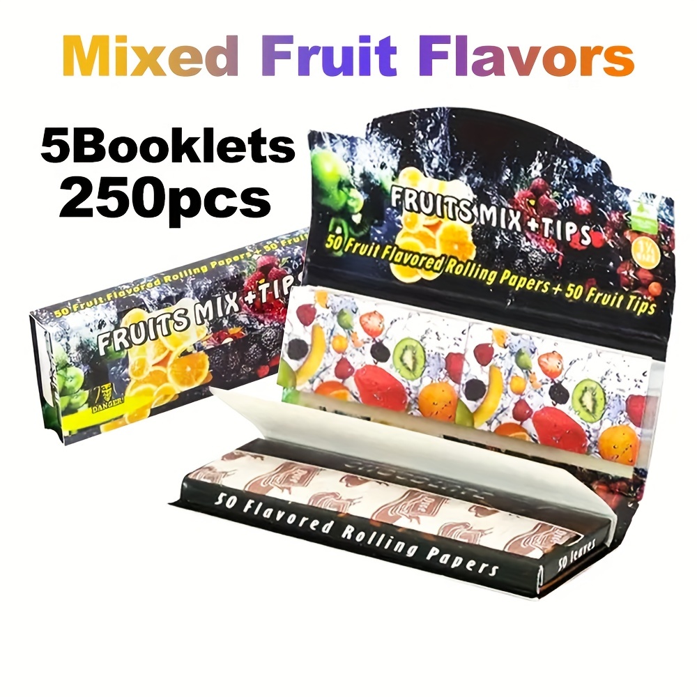 2/5booklets/ Rolling Paper Mixed Fruit Flavors Cigarette - Temu