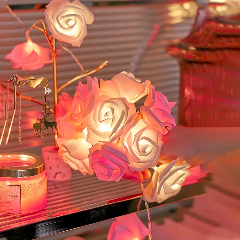 5 Piezas Coloridas Rosas Luminosas Flores De Luz LED Artificiales Regalos  Únicos Para Niñas