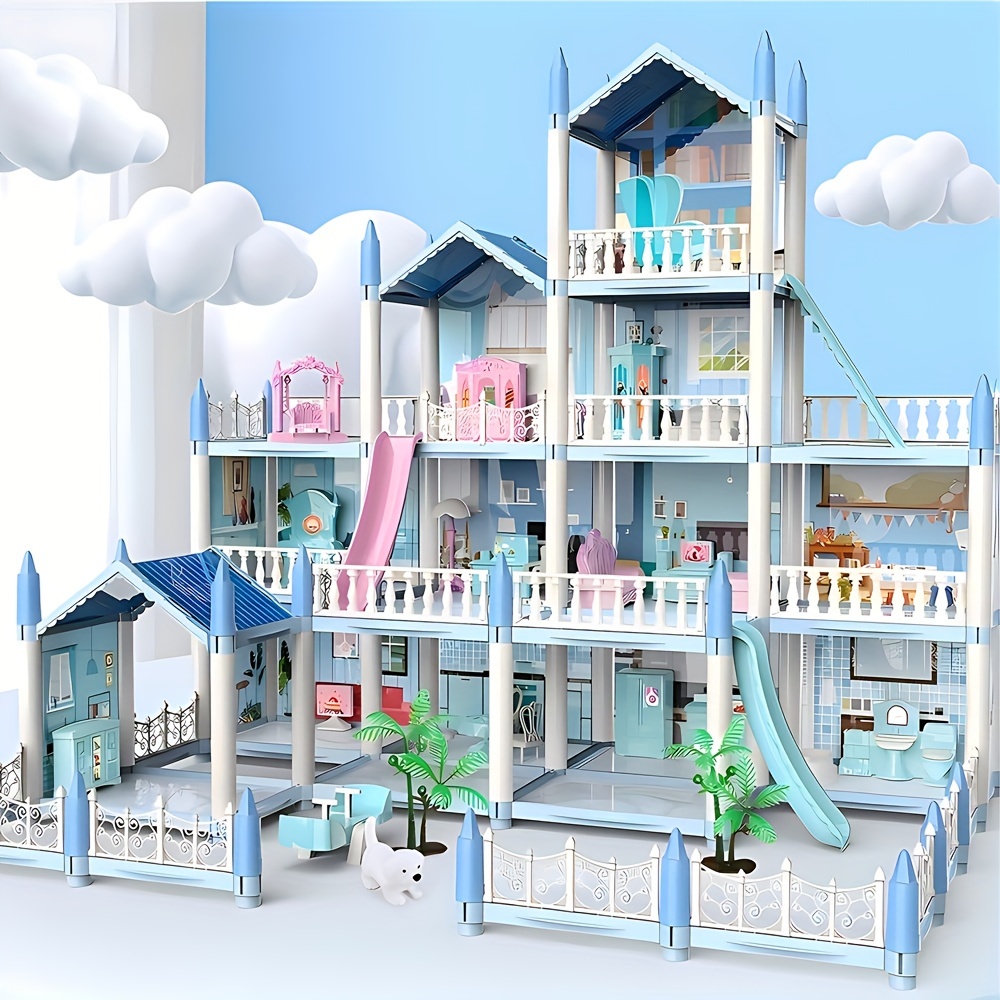 Dream House Doll For Girls Story 12 Rooms Playhousedollhouse Furniture  Accessories, Pretend Cottage Toy House, Toddler Kids  Christmas、halloween、thanksgiving Gift - Temu