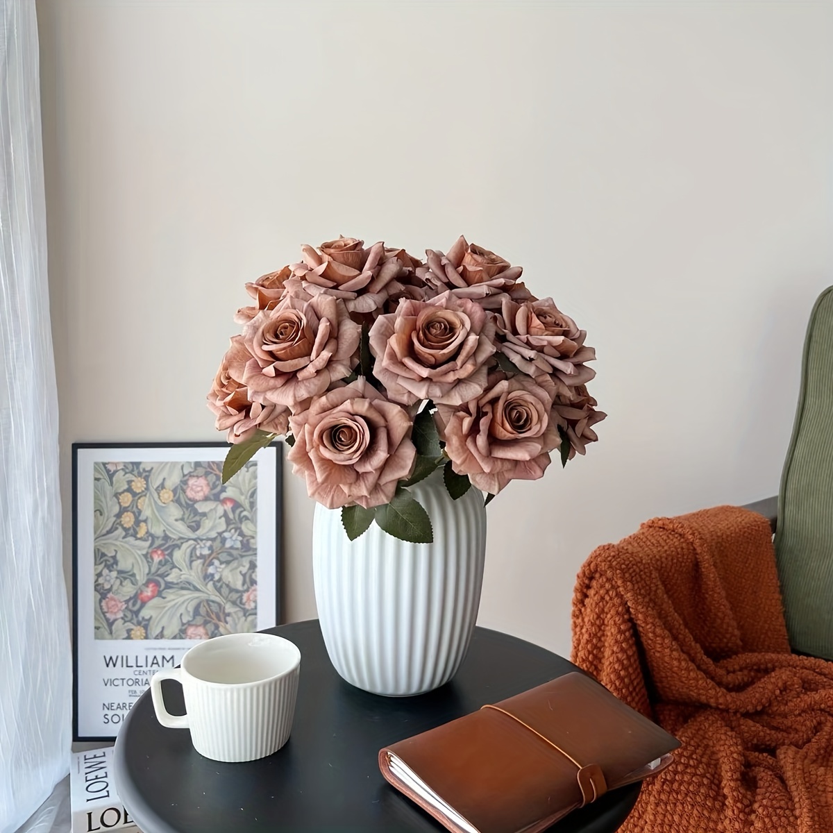 1 Bundle Autumn Winter Fake Flowers For Diy Living Room Home - Temu