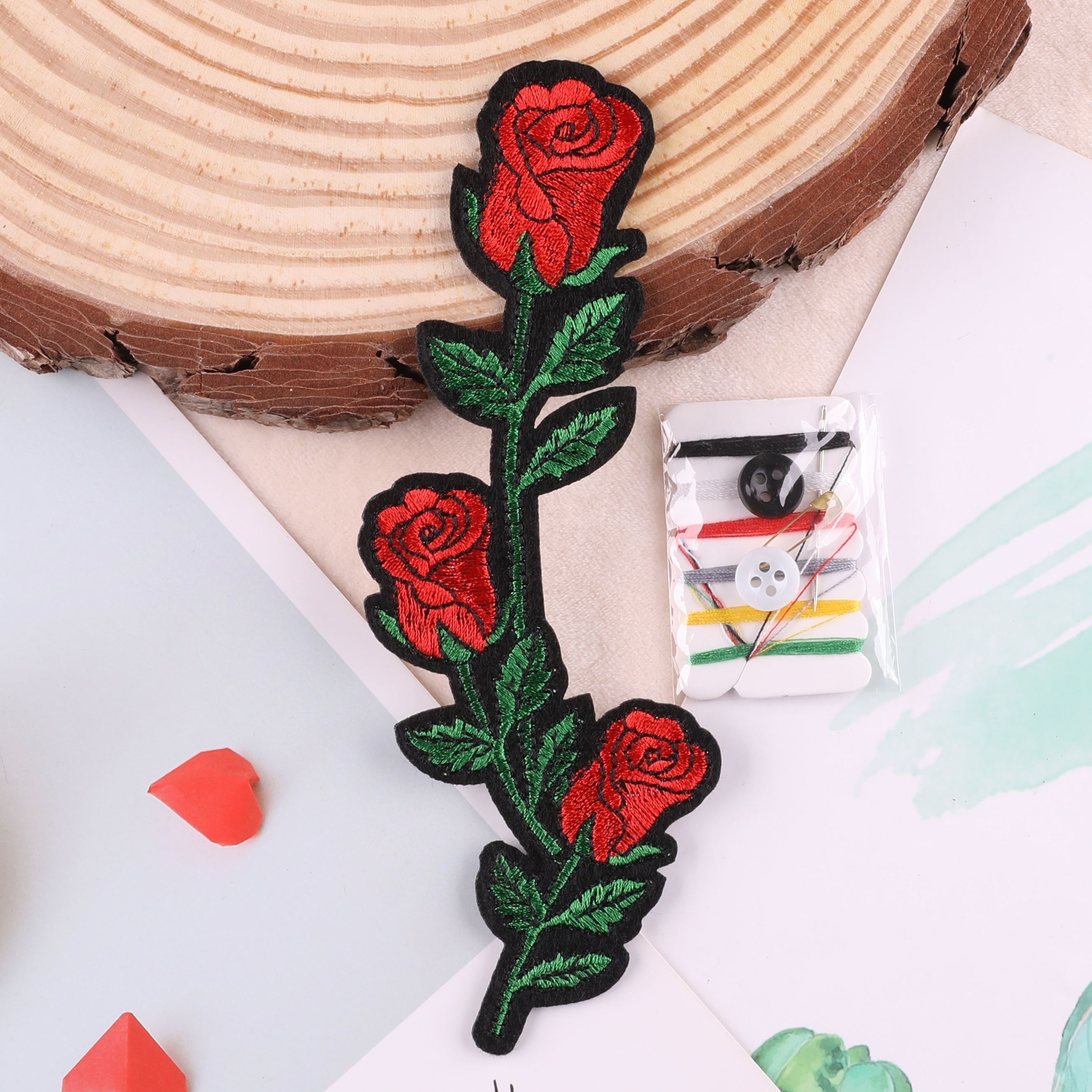 Rose Down Patch Patch Embroidery Patch Pressed Patch For - Temu