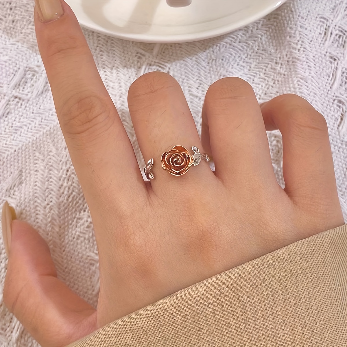 Rose Ring For Women - Temu