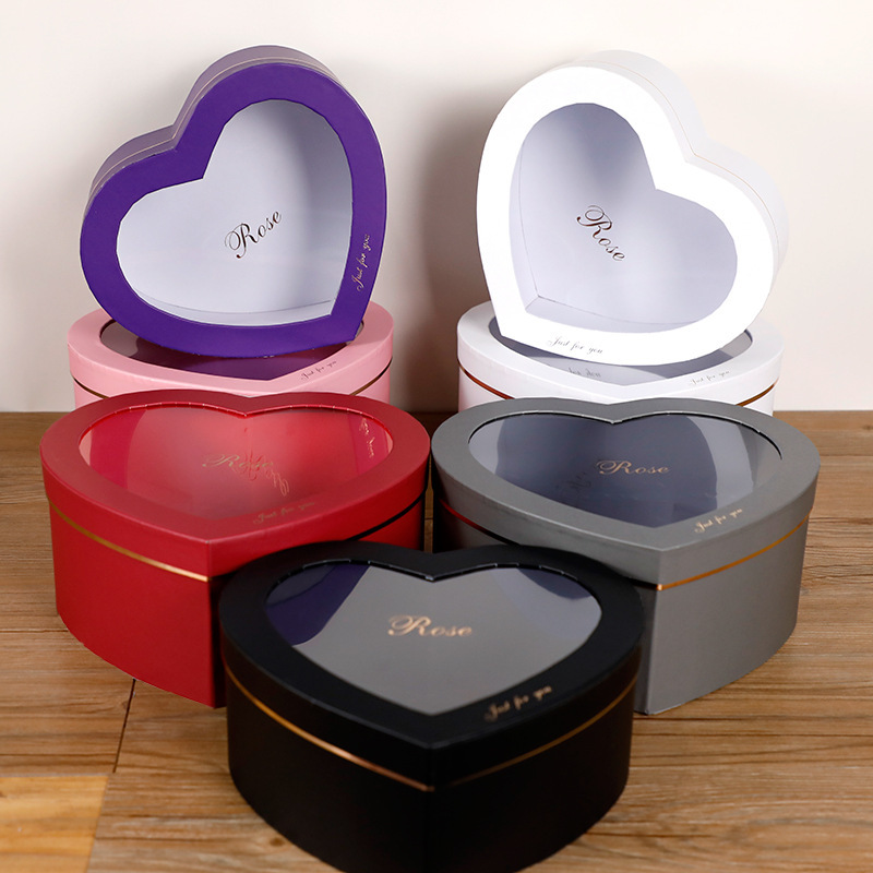 Dream Lifestyle Gift Box Heart Shaped Gift Boxes for Valentines Father's  Day Birthday Presents Wedding Bow Decorative Boxes with Lids Luxury Durable  Flowers Packaging Box 