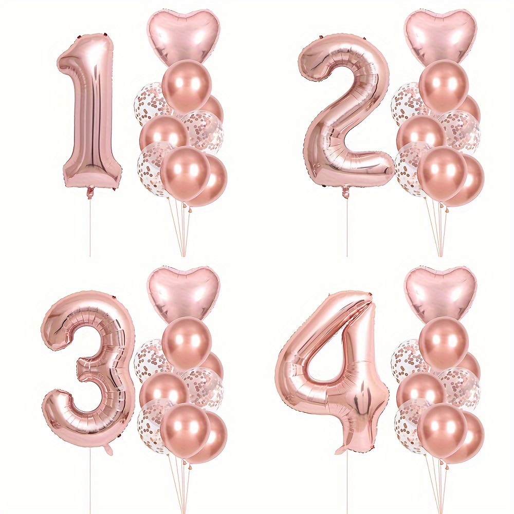 1 Set Happy Birthday Balloon Kit 32 Pulgadas 1 9 Años - Temu