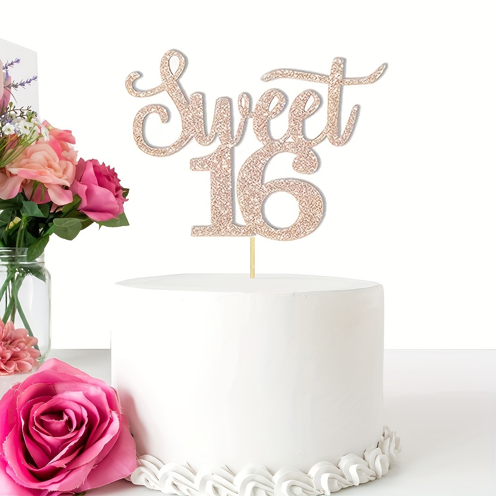  Decoración para tarta de cumpleaños número 37, decoraciones de  cumpleaños 37 para mujeres, saludos a 37 años, 37 años y fabuloso,  decoraciones de fiesta de cumpleaños 37/aniversario, purpurina de oro rosa 
