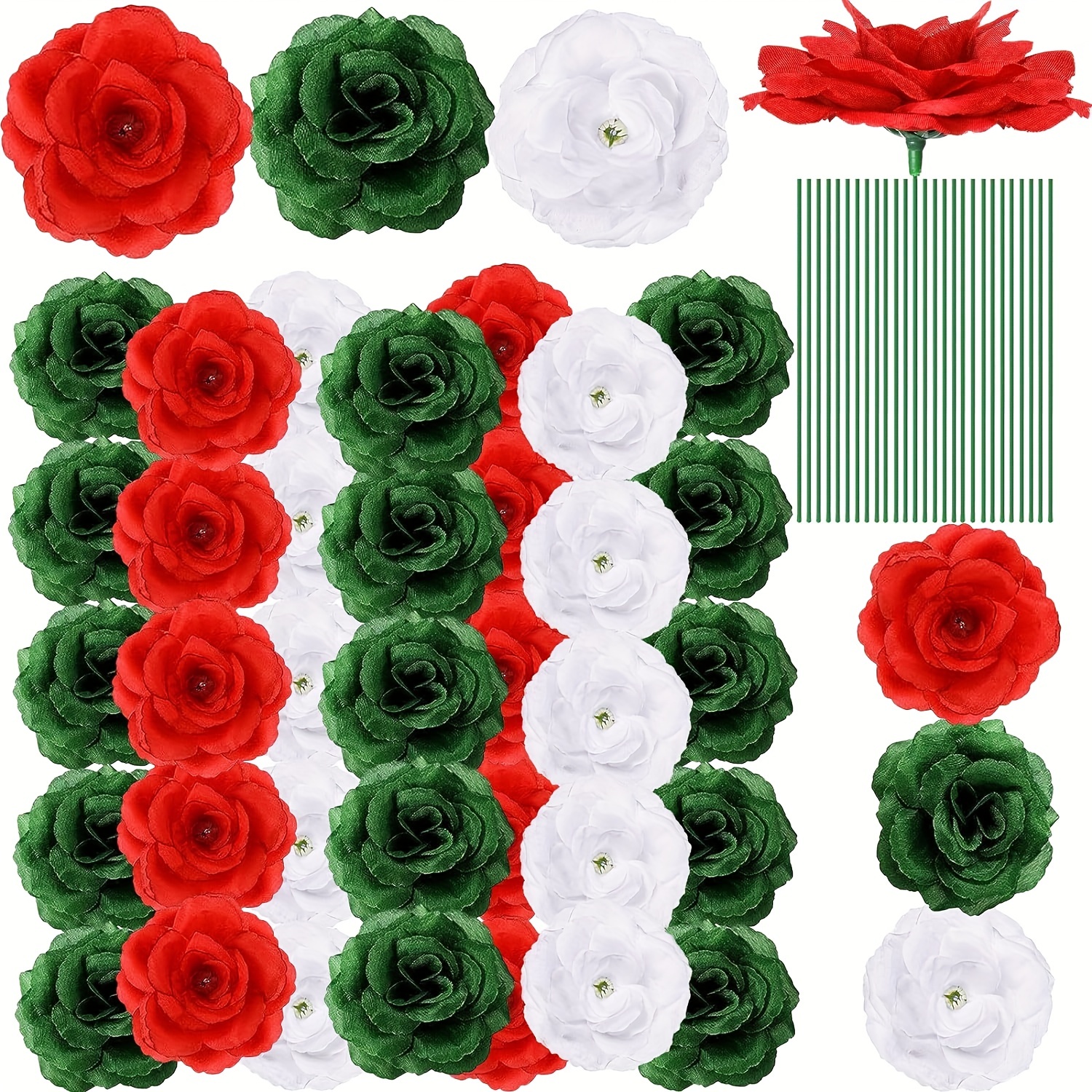 Ramos de boda para novia, flores artificiales de rosas de 9.8 x 9.8  pulgadas, ramos de dama de honor para bodas, ramos de novia de encaje de  perlas