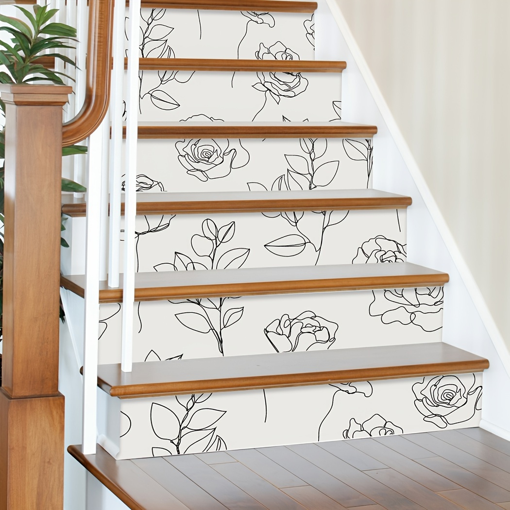  uxcell Adhesivos autoadhesivos para escaleras, 14 unidades,  calcomanías de vinilo para escaleras, decoración del hogar, baño, piso,  madera : Herramientas y Mejoras del Hogar