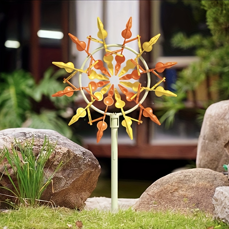 Mobile à vent rotatif 3D - Décoration de jardin - Pendentifs d