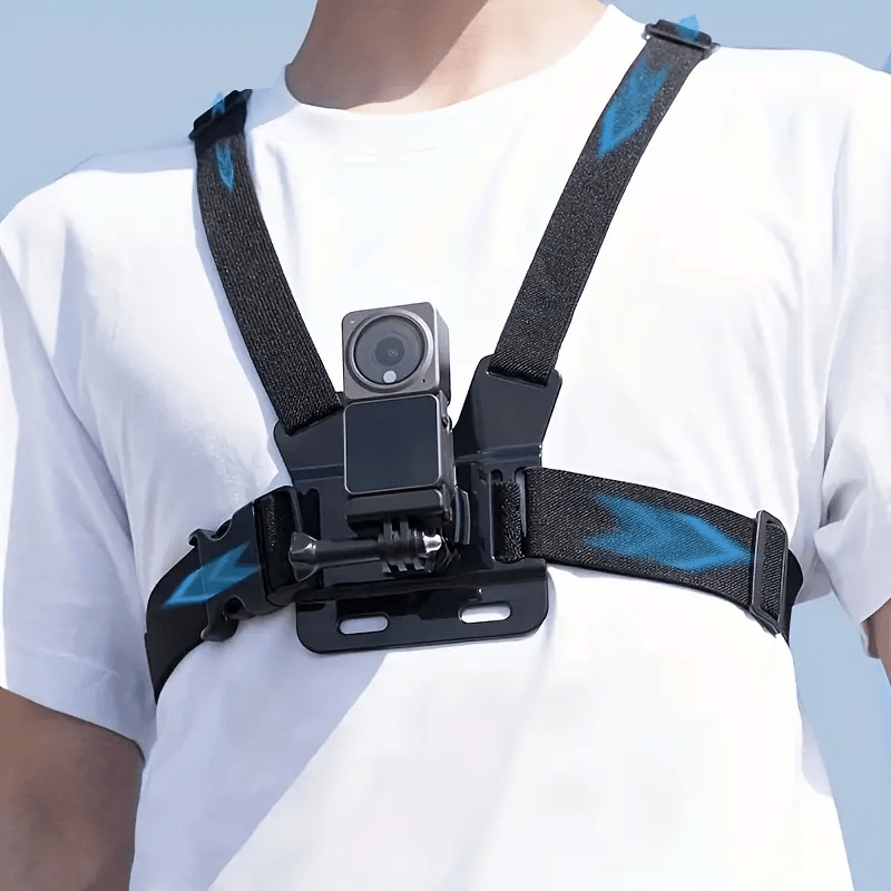 Chest Mount Chesty Harness Strap for GoPro Hero 12 11 10 9 8 7 6 5 4  Session 3 2 Max Black Silver & AKASO EK7000 Sjcam Action Camera Adjustable  Vest 
