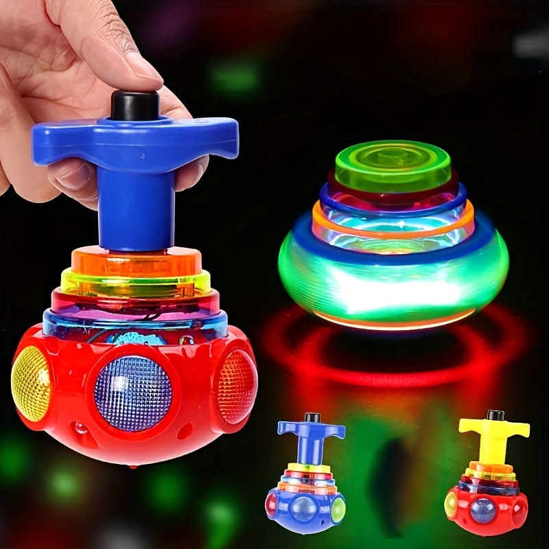 Acheter Nouveau jouet lumineux rond en sac, musique légère, gyroscope  rotatif, couleur aléatoire, un paquet