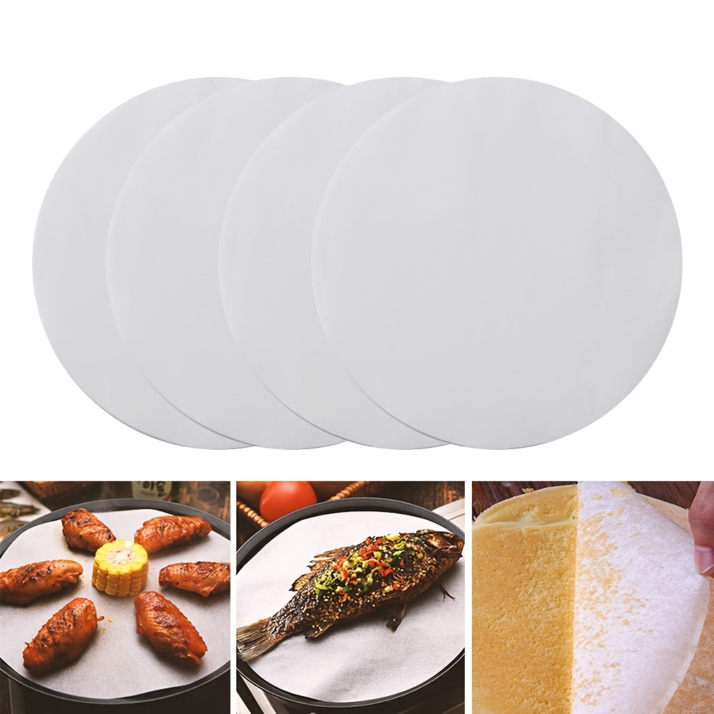 8 inch Parchment Paper Rounds, Set of 100, Non Stick Baking Parchment Circles, Round Parchment Paper for Round Cake Pan, Springform Pan, Tortilla