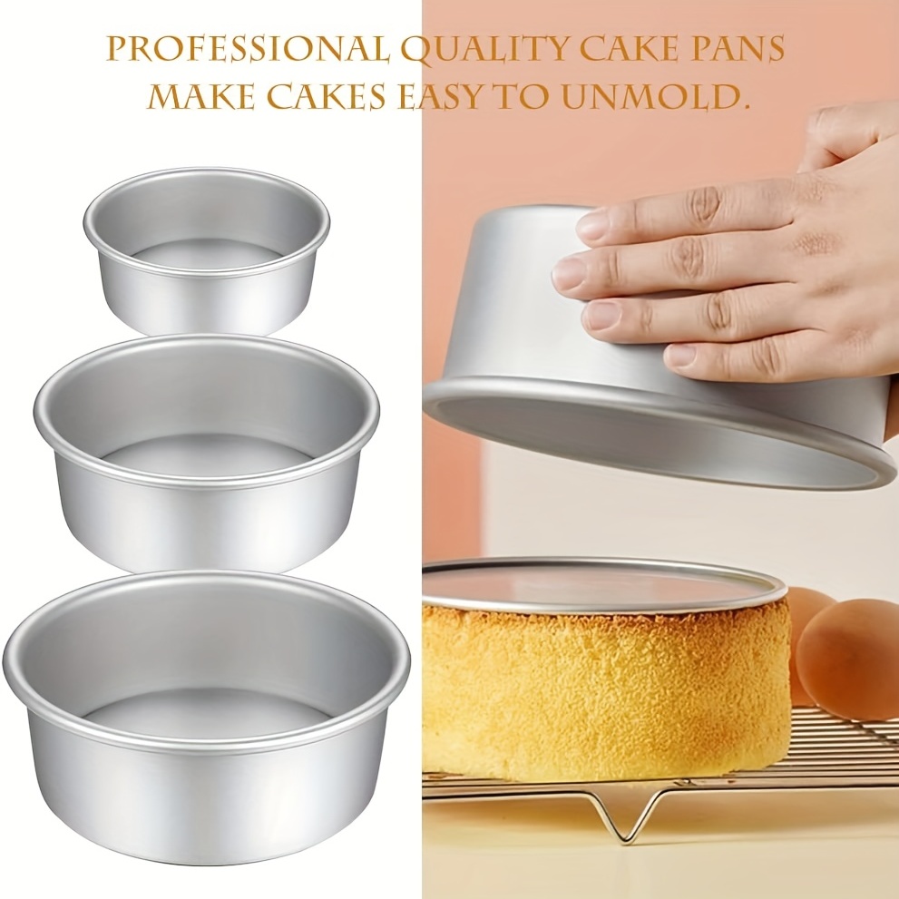 2 Pcs Round Professional Bpa Free Silicone Cake Mold Baking Pan 8