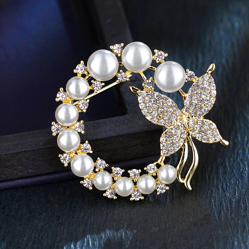 1pc Elegant Zircon Butterfly Brooch for Women - Perfect for Banquets and  Anniversaries