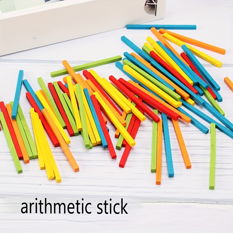 100Pcs Counting Stick with Arithmetic Training Tool for Kids, Colorful  Plastic Sticks for Addition and Subtraction, Enhance Learning and  Imagination