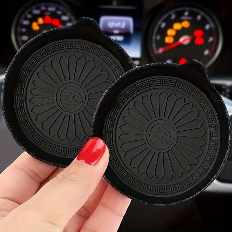 Car Cup Holder Coaster 2 Pack Checkered Checkerboard Bling Rhinestone  Crystal Silicone New Automotive CupHolder Accessories