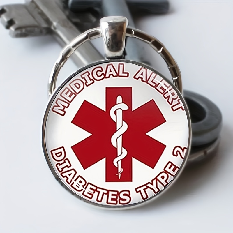Pulsera de emergencia de identificación de alerta médica roja para mujeres,  hombres, primeros auxilios, personas mayores, alarma de salud, placa de