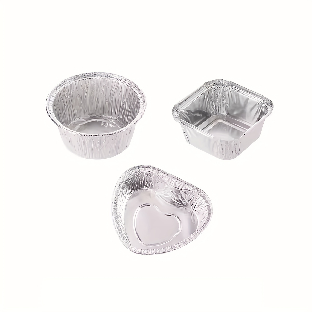 50Pcs 200ml Cake Pans with Lids and Spoons Mini Non-Stick Foil Baking Pans  Tins Reusable Aluminum Foil Loaf Pans Rectangular - AliExpress