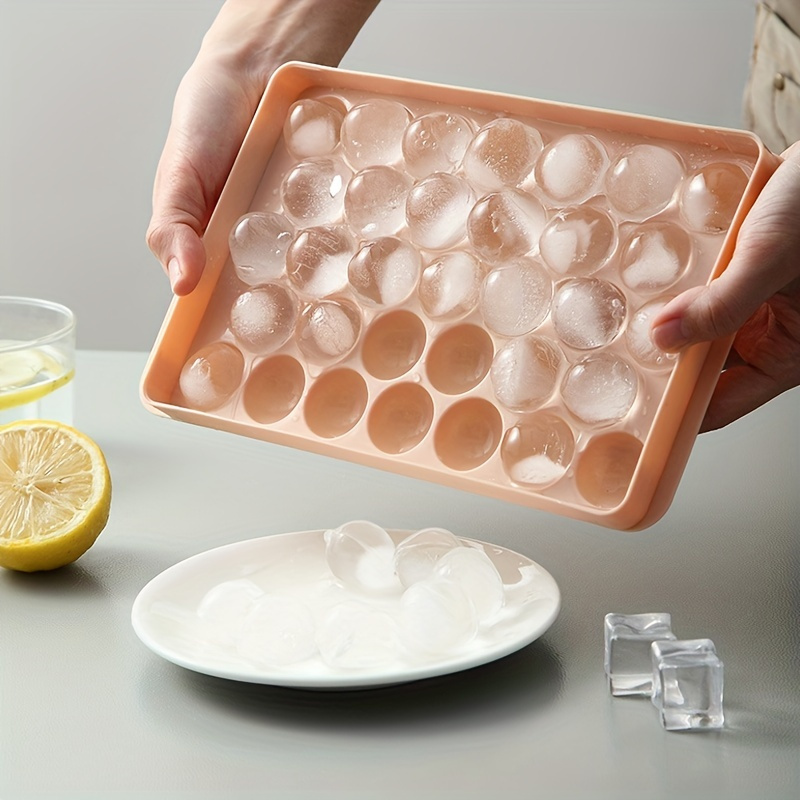 Ice Cube Tray With Spill-proof Removable Lid, Lfgb Certified Bpa Free Mold,  Easy Release Silicone And Flexible 28 Ice Tray 14 Grid Square Single Blue