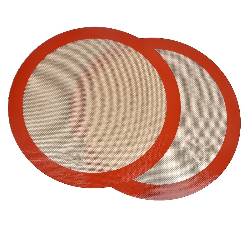Silicone Microwave Spill Round Mat Food Cover Mat- Red