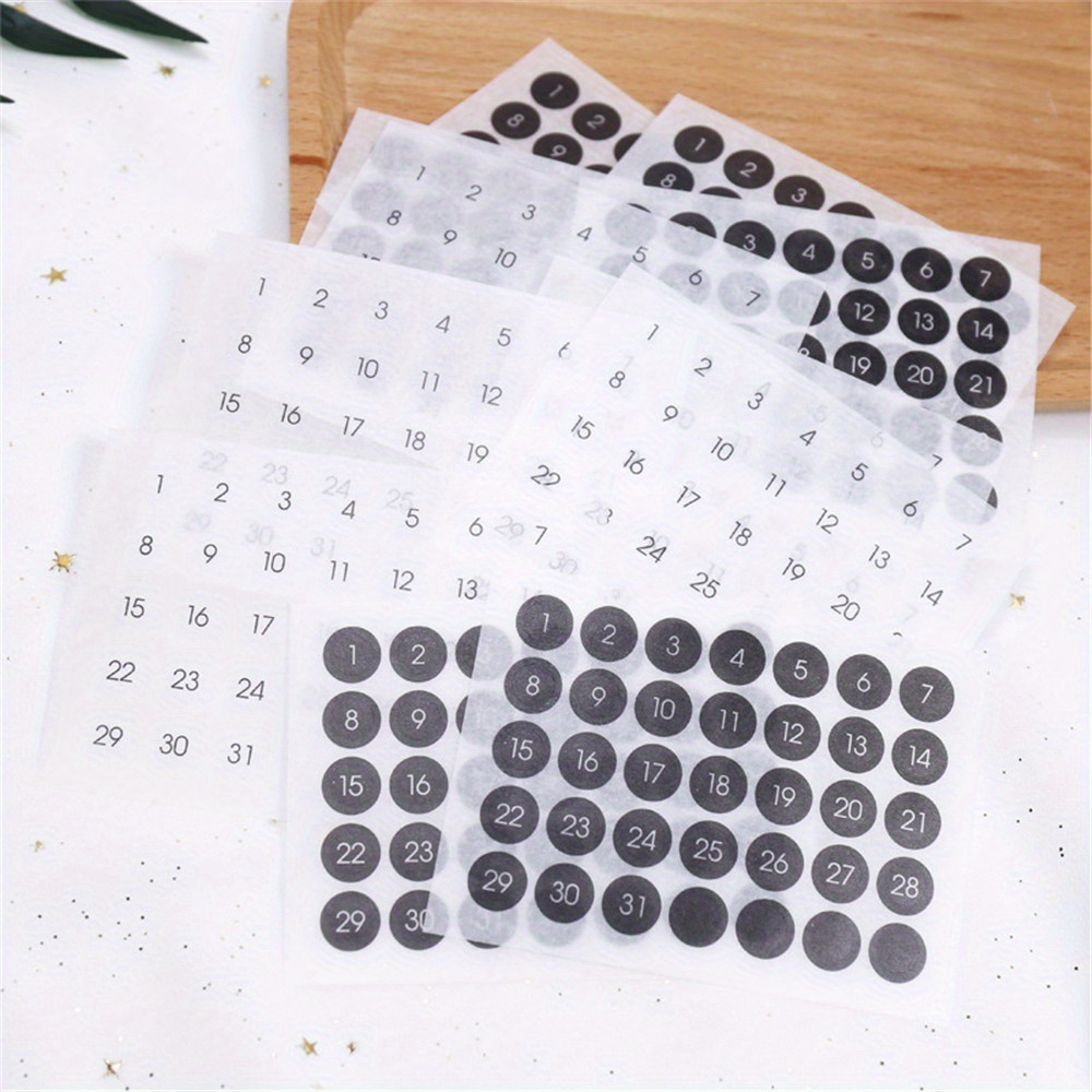 2024 CALENDAR LABELS Stickers Monthly Index Stickers Journal