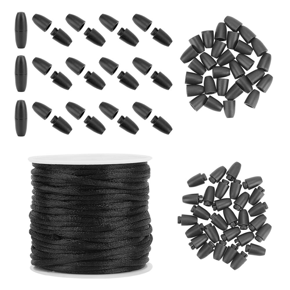 2MM THIN POLYPROPYLENE ROPE BRAIDED POLY CORD STRONG STRING IN BLACK & WHITE