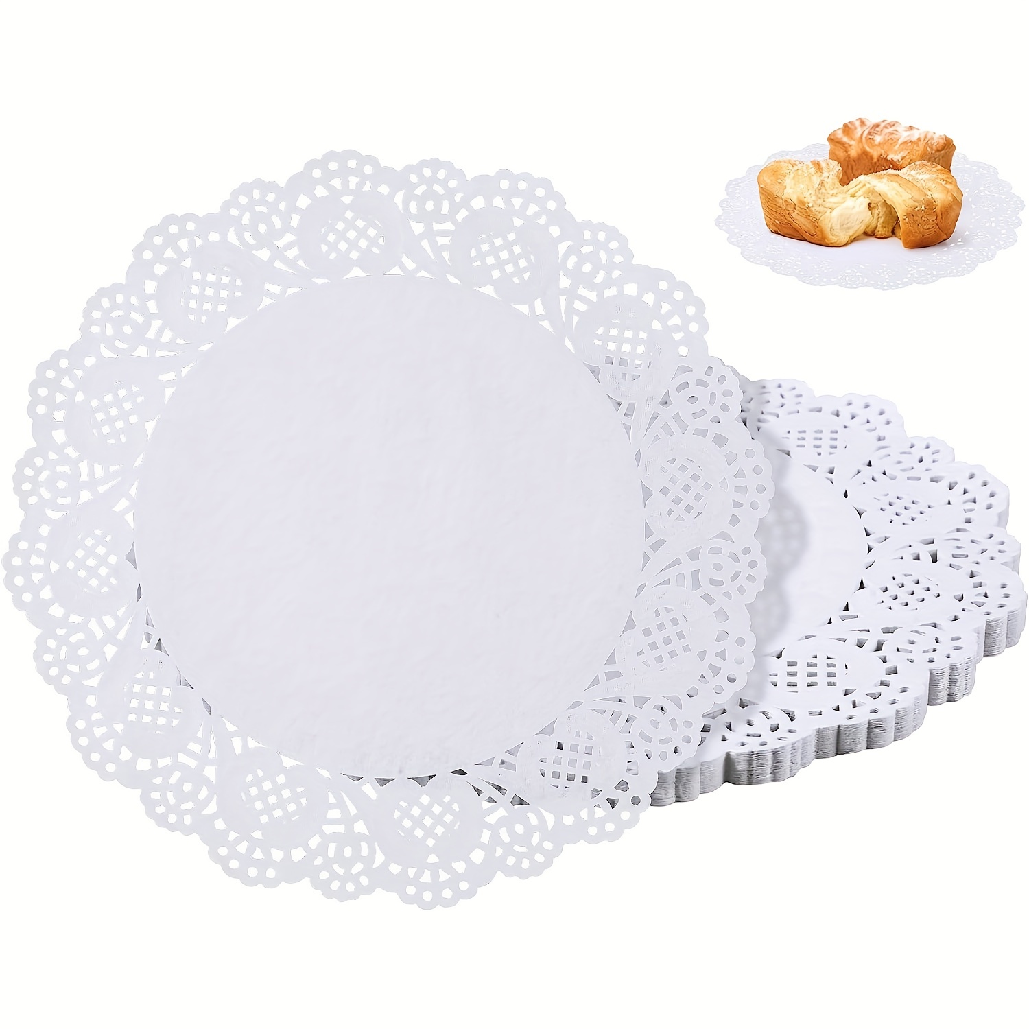 White Paper Doilies - Round and Rectangle Case Pack 144