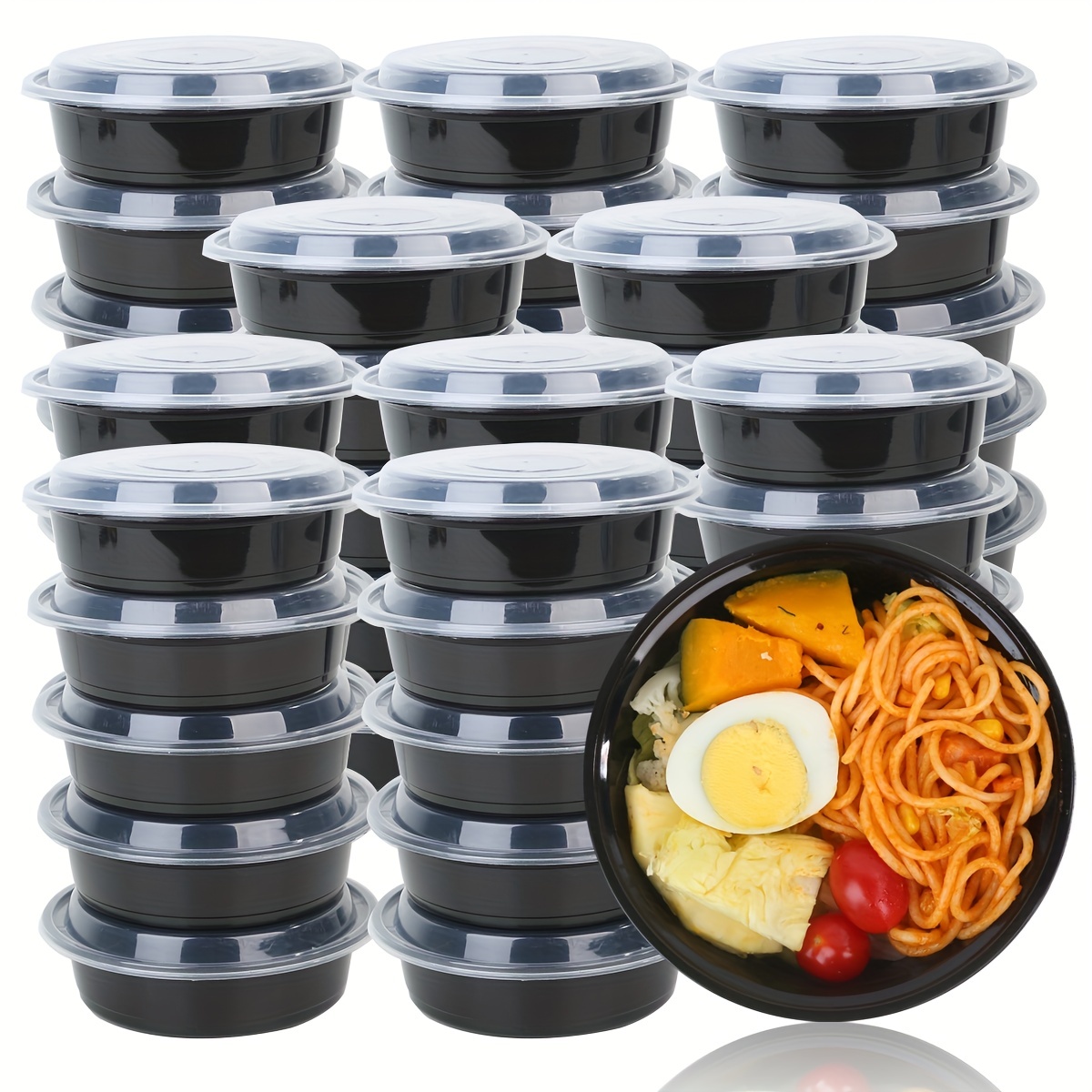 10pcs Disposable lunch box Degradable meal prep containers divider