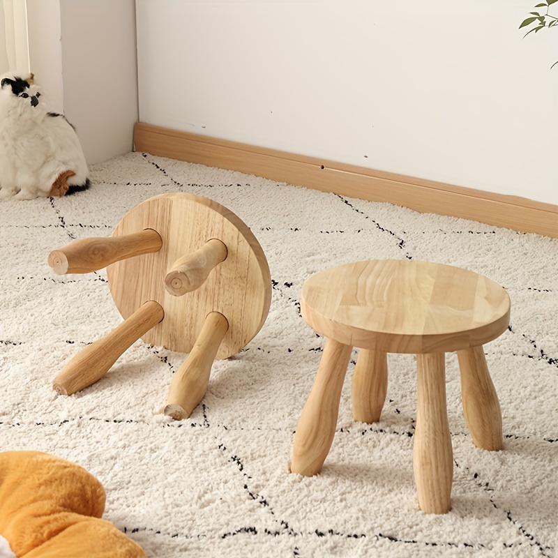 Wooden Step Stool For Kids And Adults Shoe Changing Chair - Temu