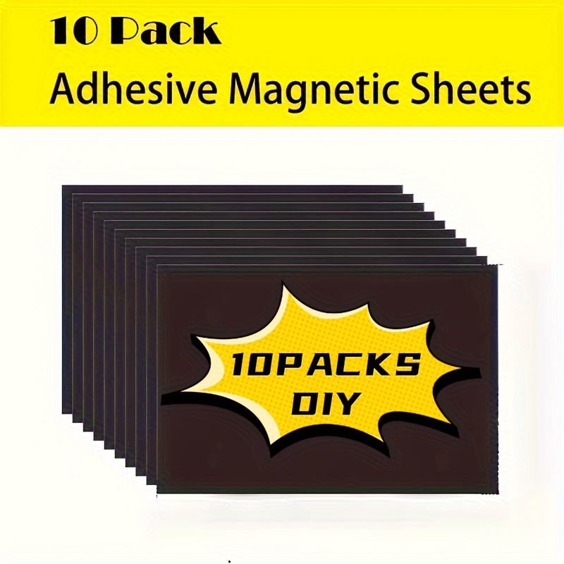 Magnetic Storage Sheet 10PCS Black Soft Magnet Sheet Flexible 0.5mm  Thickness A4 Size Rubber Cuttable Magnetic Sheet