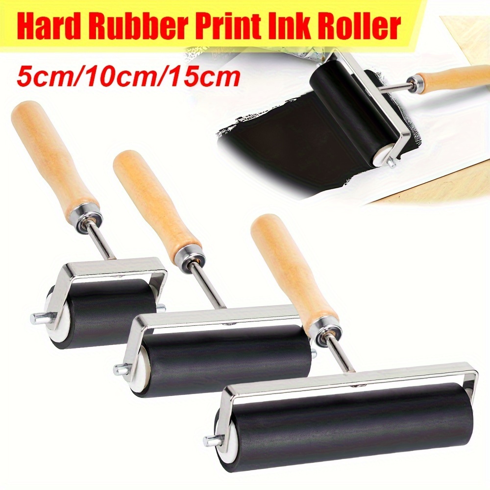 Art Supplies Glue Roller Glue Roller Drum Ink Roller Wooden - Temu