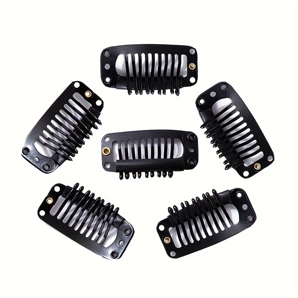  100 Pcs DIY Wig Combs to Secure Wig 6-Teeth Wig Comb Wig Clips  with Cloth for Making Wig Caps : Beauty & Personal Care