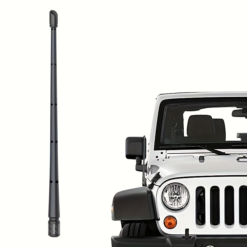 Mini antena de coche 4 pulgadas de radio de fibra de carbono corta para la  mayoría de los coches con base de antena de tipo tornillo
