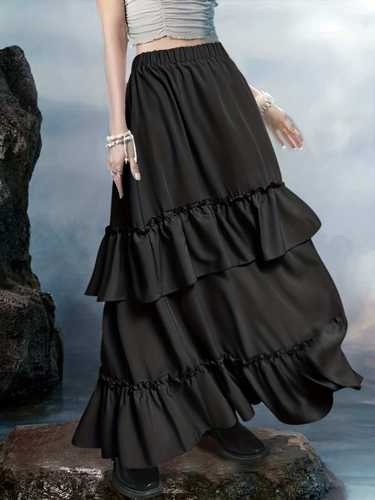 Arnés para mujer Steampunk, estilo gótico, de piel sintética, con remaches,  accesorio para disfraz (901-negro)
