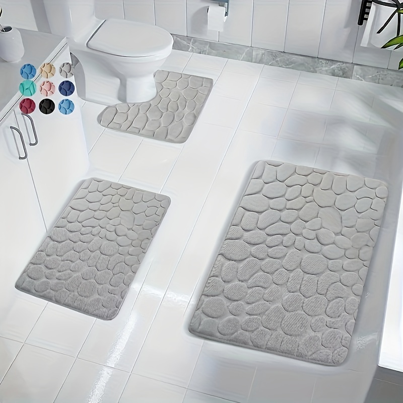 3D Printed Sole Cobblestone Ultra Thin Rubber Mat Floor for