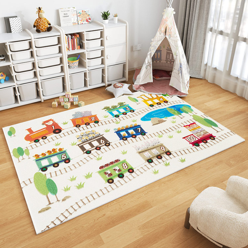 Tapete de juego para bebé y niño, tapete de gateo, diseño de  frutas y alfabetos, alfombra reversible de espuma para bebés y niños para  puertas interiores o exteriores : Bebés