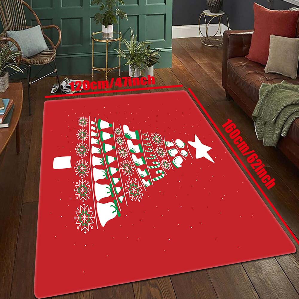  Christmas Long Runner Rug for Hallway,Celebration