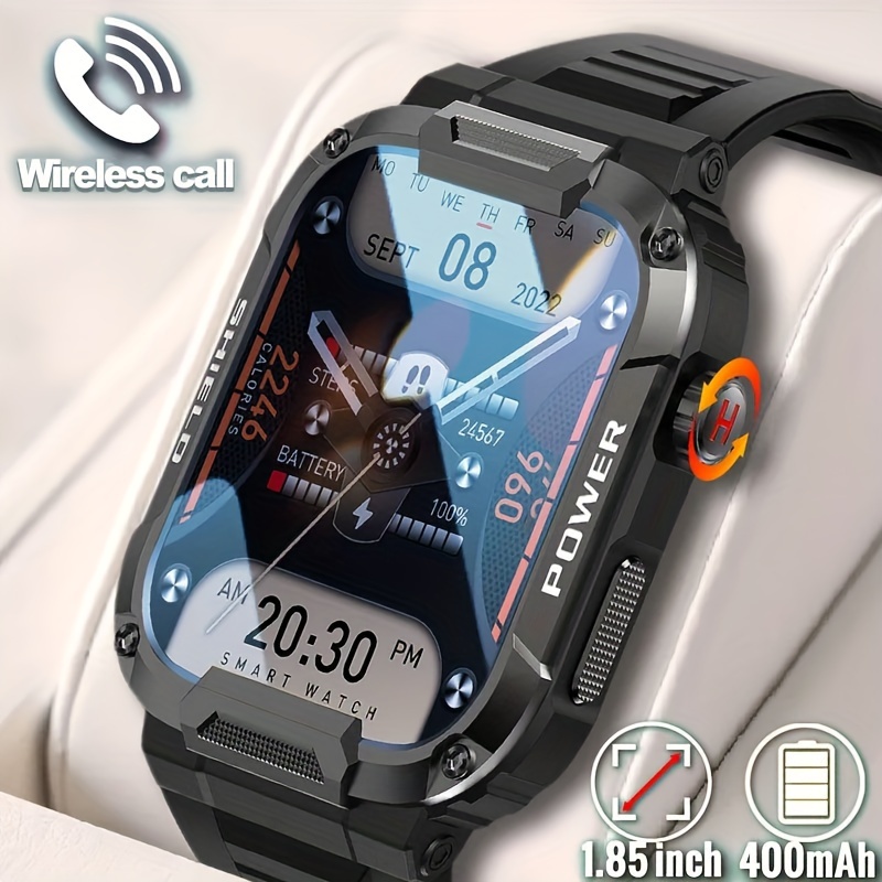 Reloj Inteligente Hombre Smartwatch con Llamadas: 1.42 Smart Watch  Podómetro Presión Arterial Monitor de Sueño 100+ Modos Deporte Impermeable  Pulsera