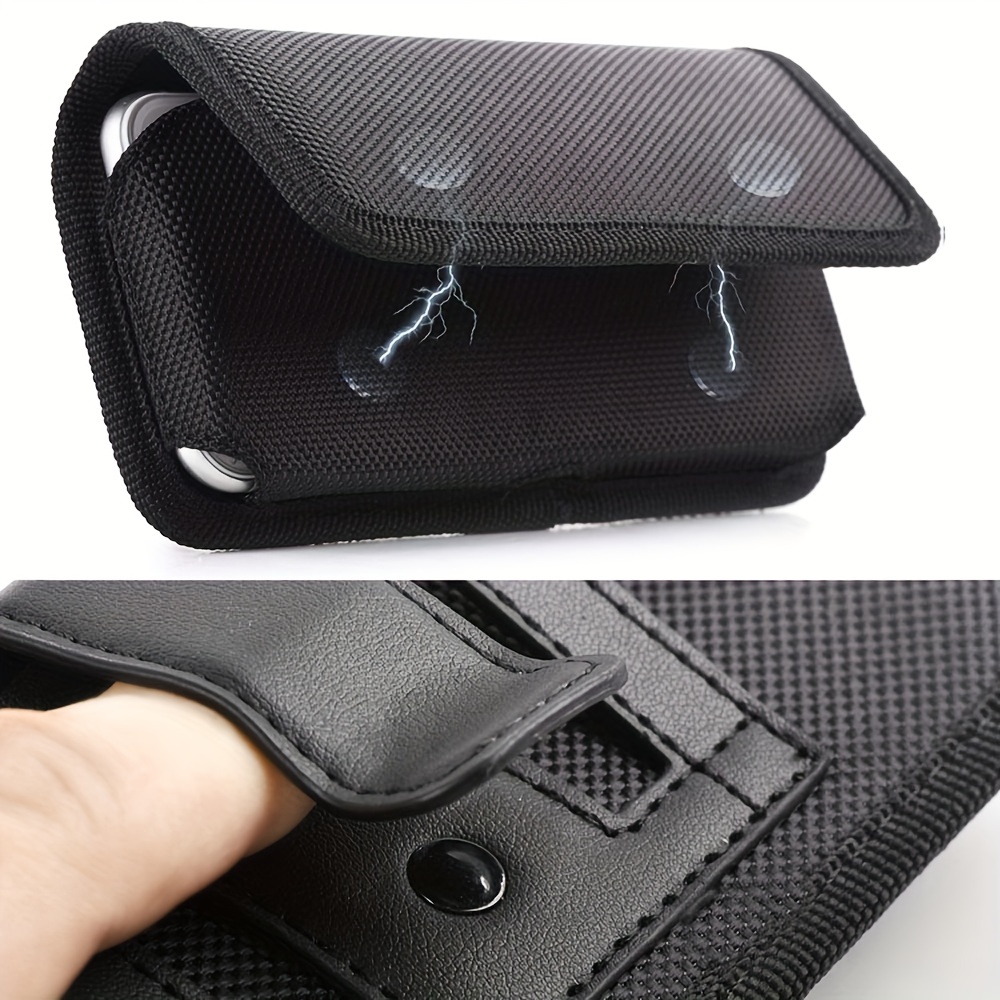 Dual Cell Phone Belt Clip Leather Holster Carrying Pouch Cover Case w/  Otterbox