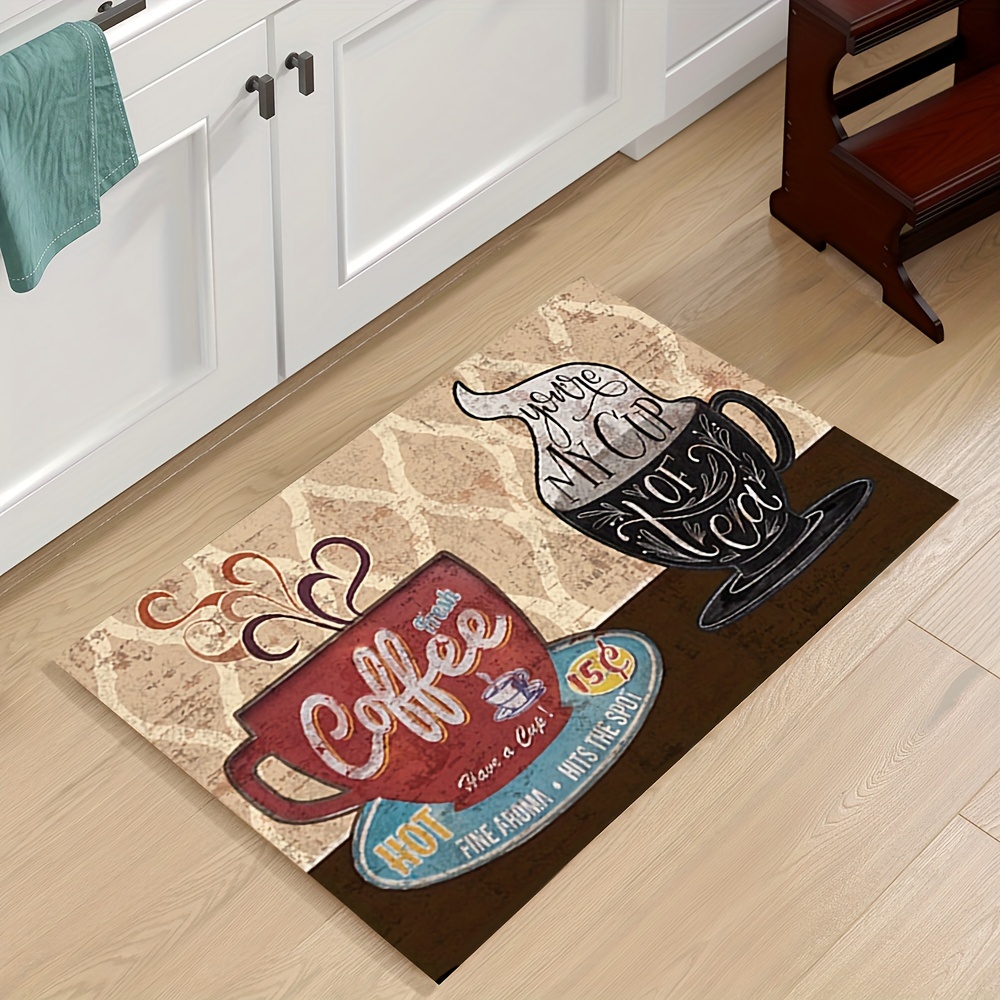 Cartoon Chef Print Kitchen Rugs Soft Comfortable Mat - Temu