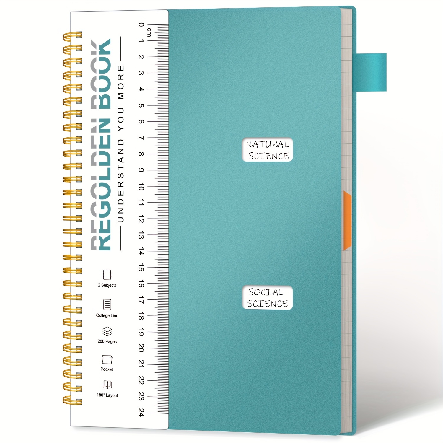 Spiral Notebook - 3 Pack A5 Lined Notebook, Spiral Journal for Women, 5.7  x 8.4, 160 Pages, College Ruled Writing Notebook with Back Pocket, 100gsm