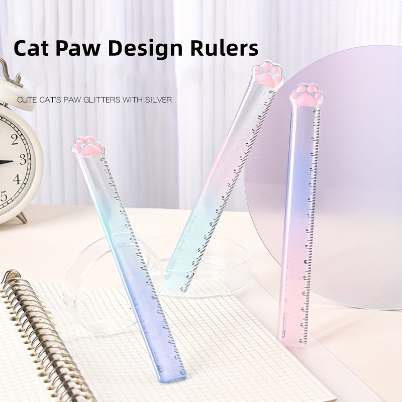 Cute Animal Wave Ruler Straight Ruler Acrylic Ruler Journal - Temu