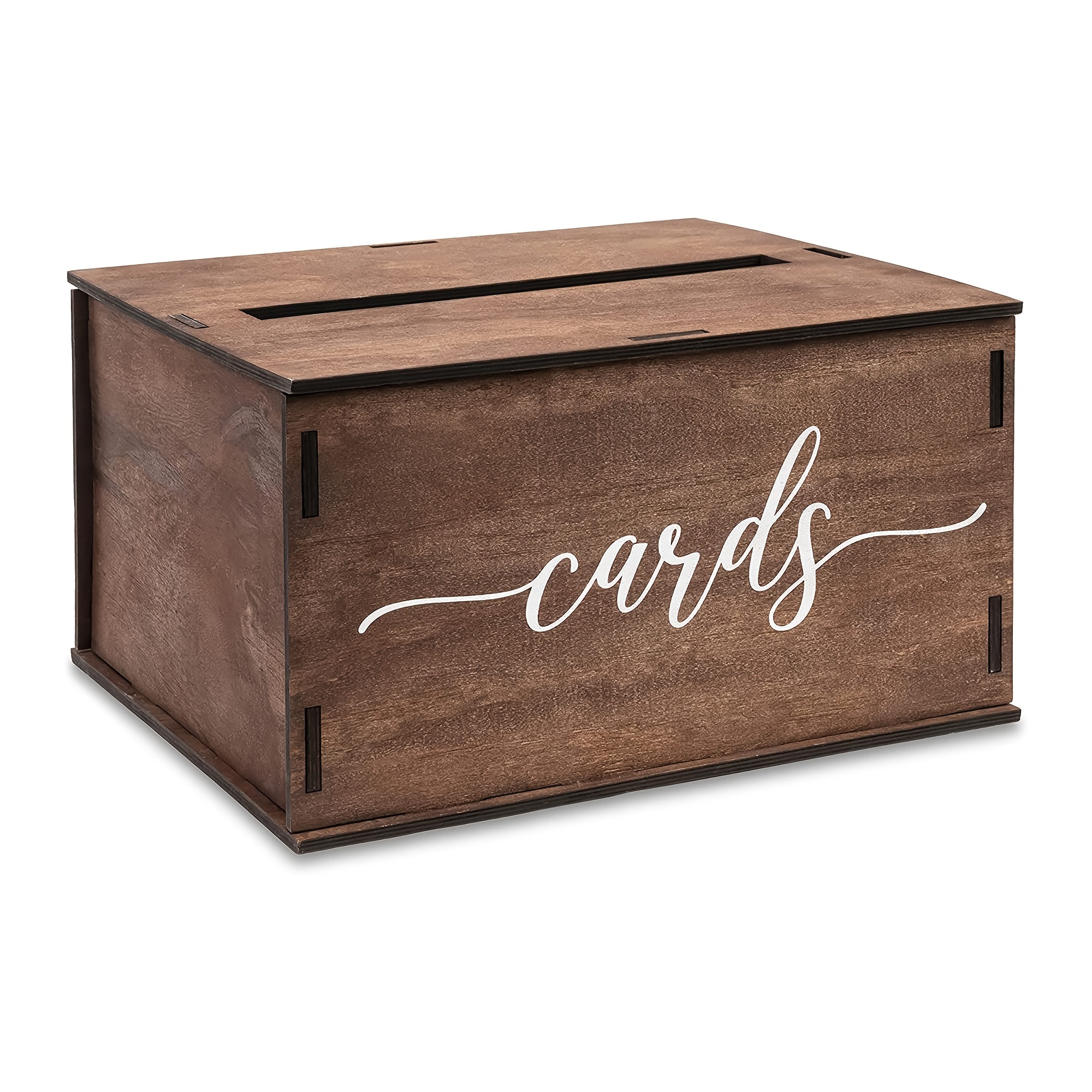 1set Wood Wedding Card Box With Lock And Cards Sign, Card Box For Wedding,  Rustic Wedding Box