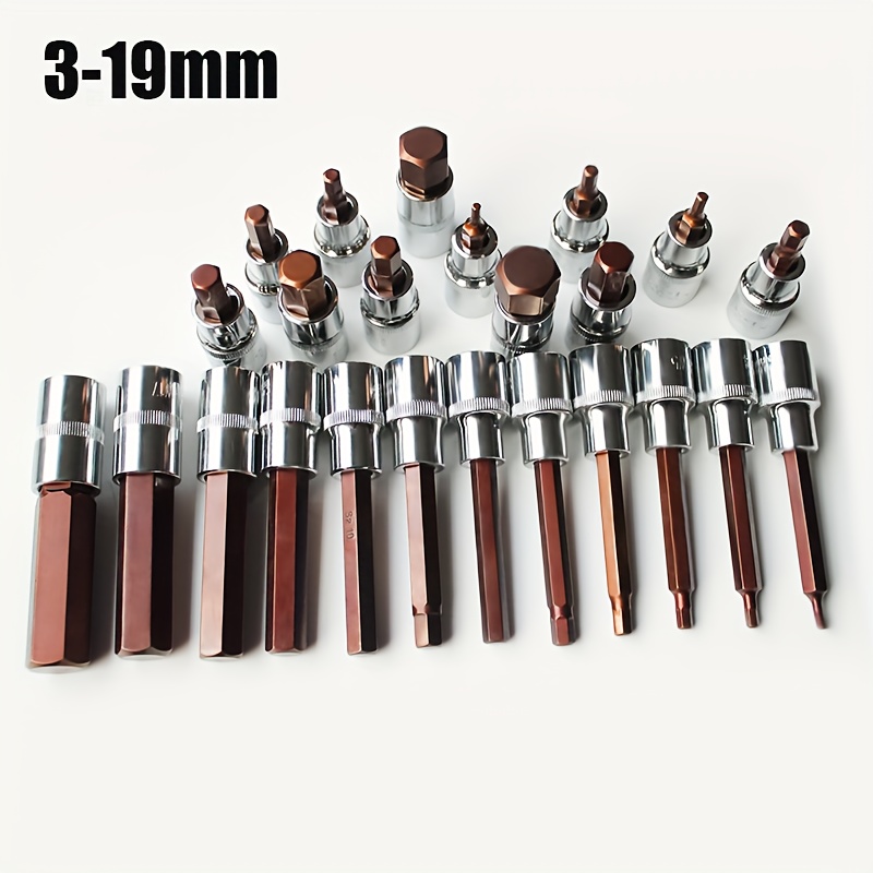 Embout de tournevis à tête hexagonale, douille d'entraînement de 1/4  pouces, embout hexagonal de 6.35mm, foret à douille carrée, outils à main  H3, H4, H5, H6, H7, H8, 1PC